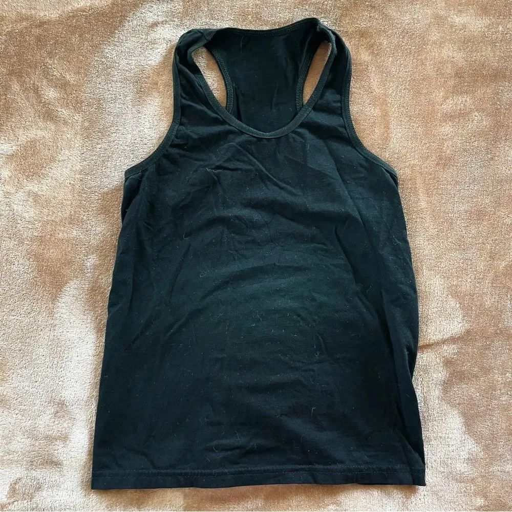 Black Sleeveless Girl’s Top Racerback Athletic Muscle Workout Shirt Size 3XL